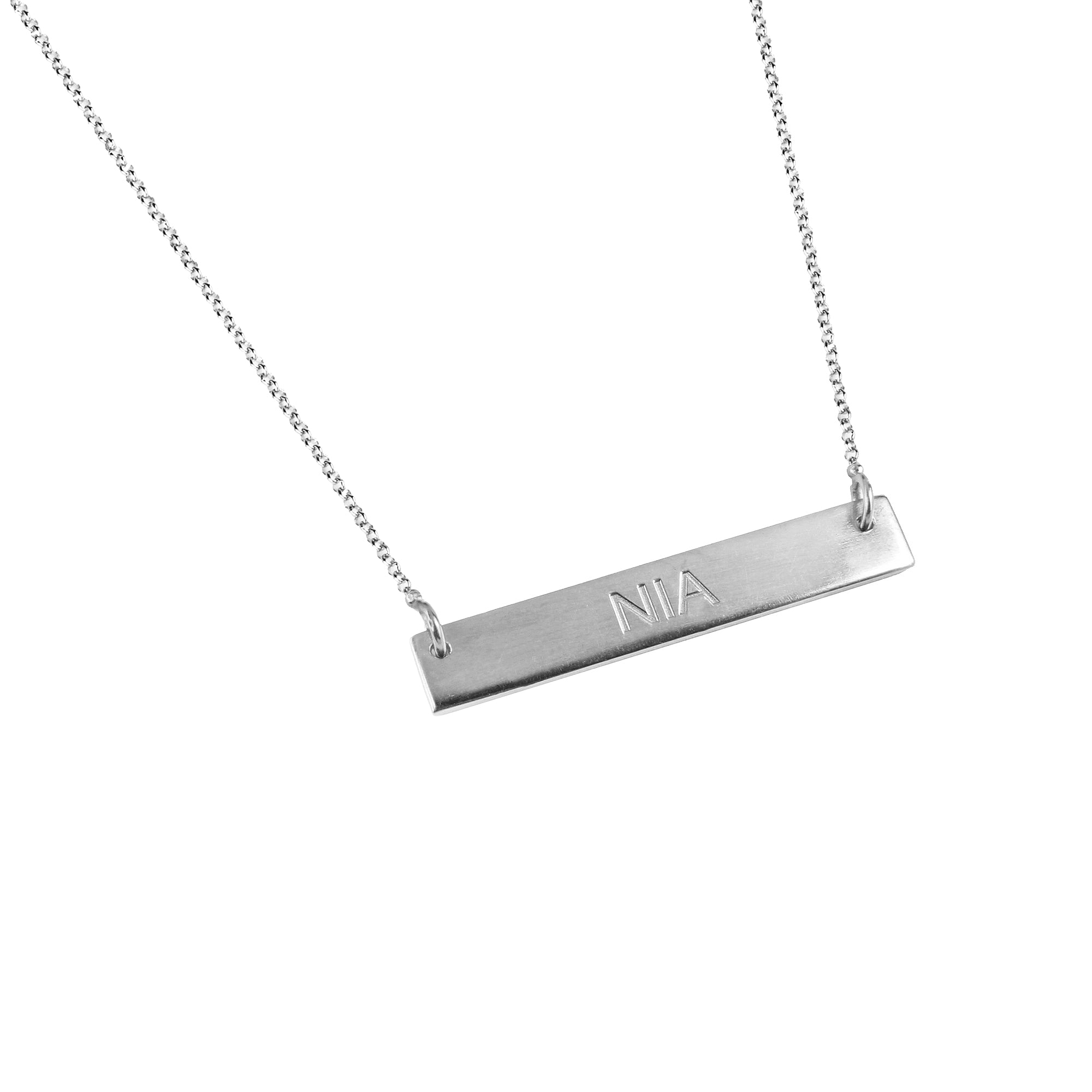 Personalized Pranawa Horizontal Necklace - With Engraves | BITS OF BALI JEWELRY