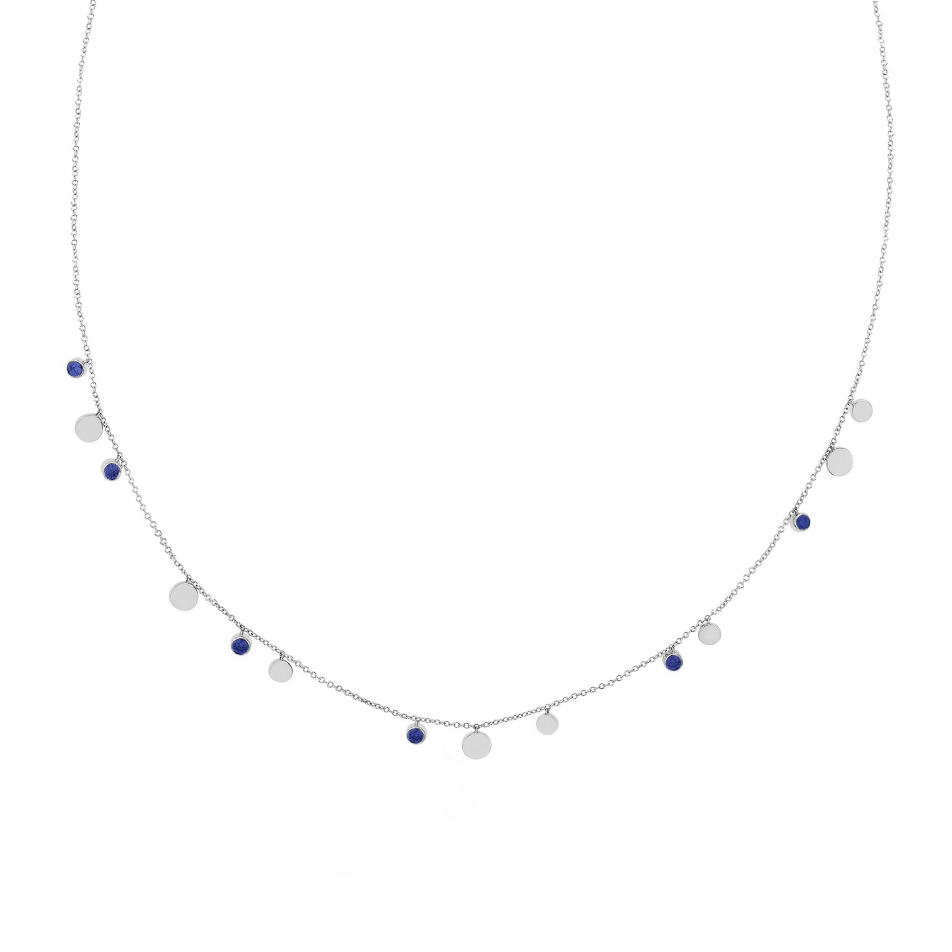 IBU BLUE SAPPHIRE DISC NECKLACE