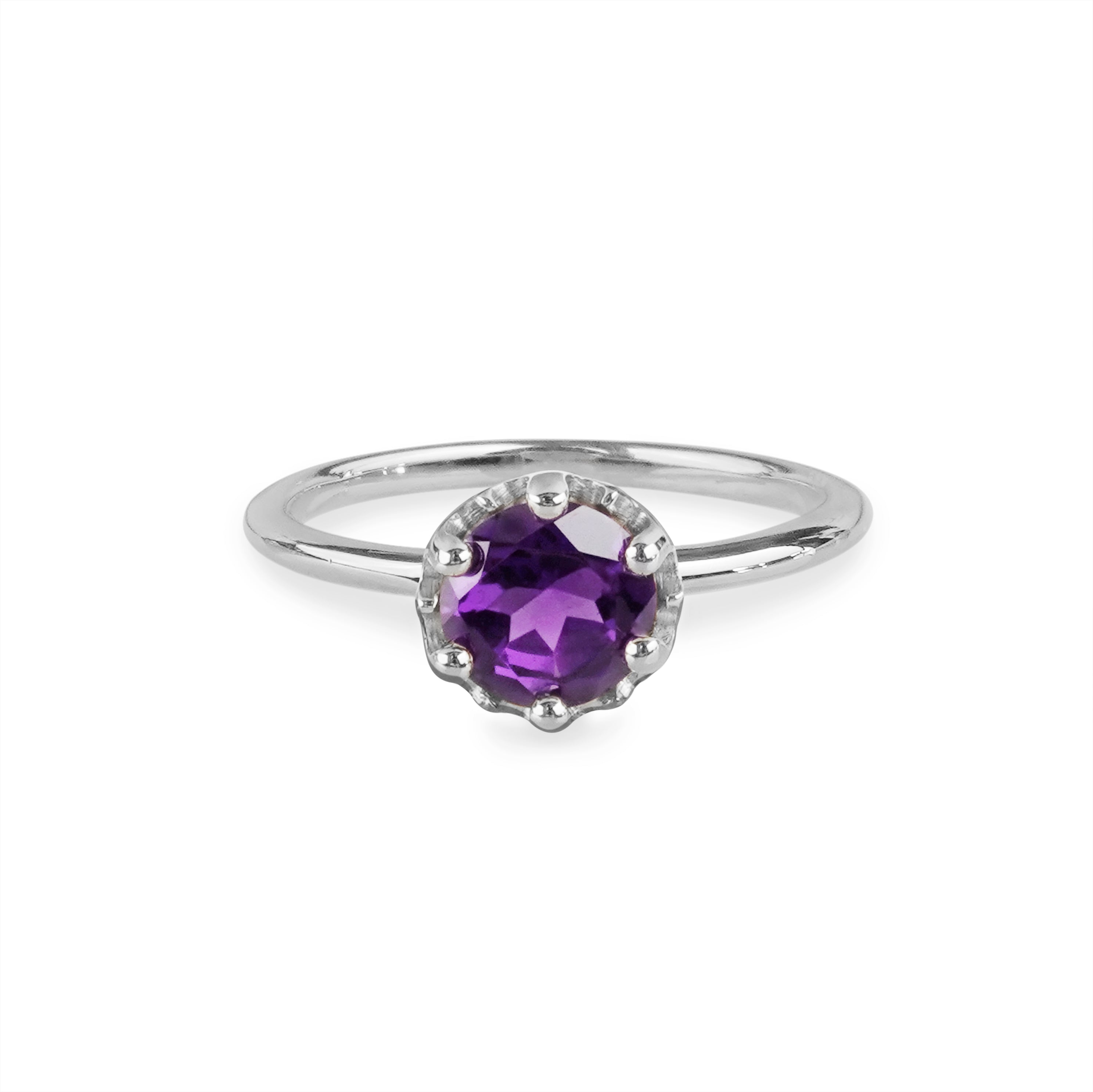 IBU CROWN RING - AMETHYST