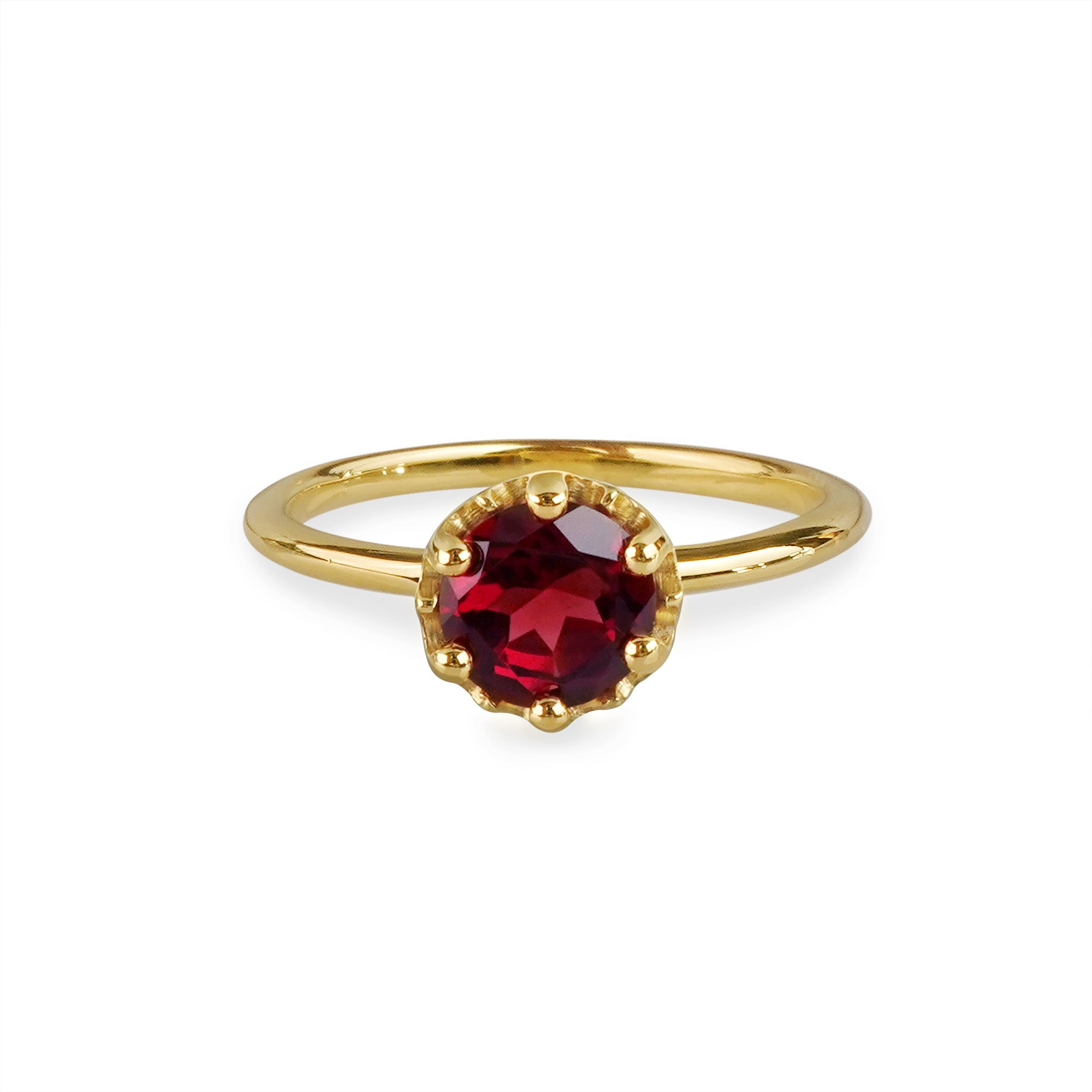 IBU CROWN RING - GARNET