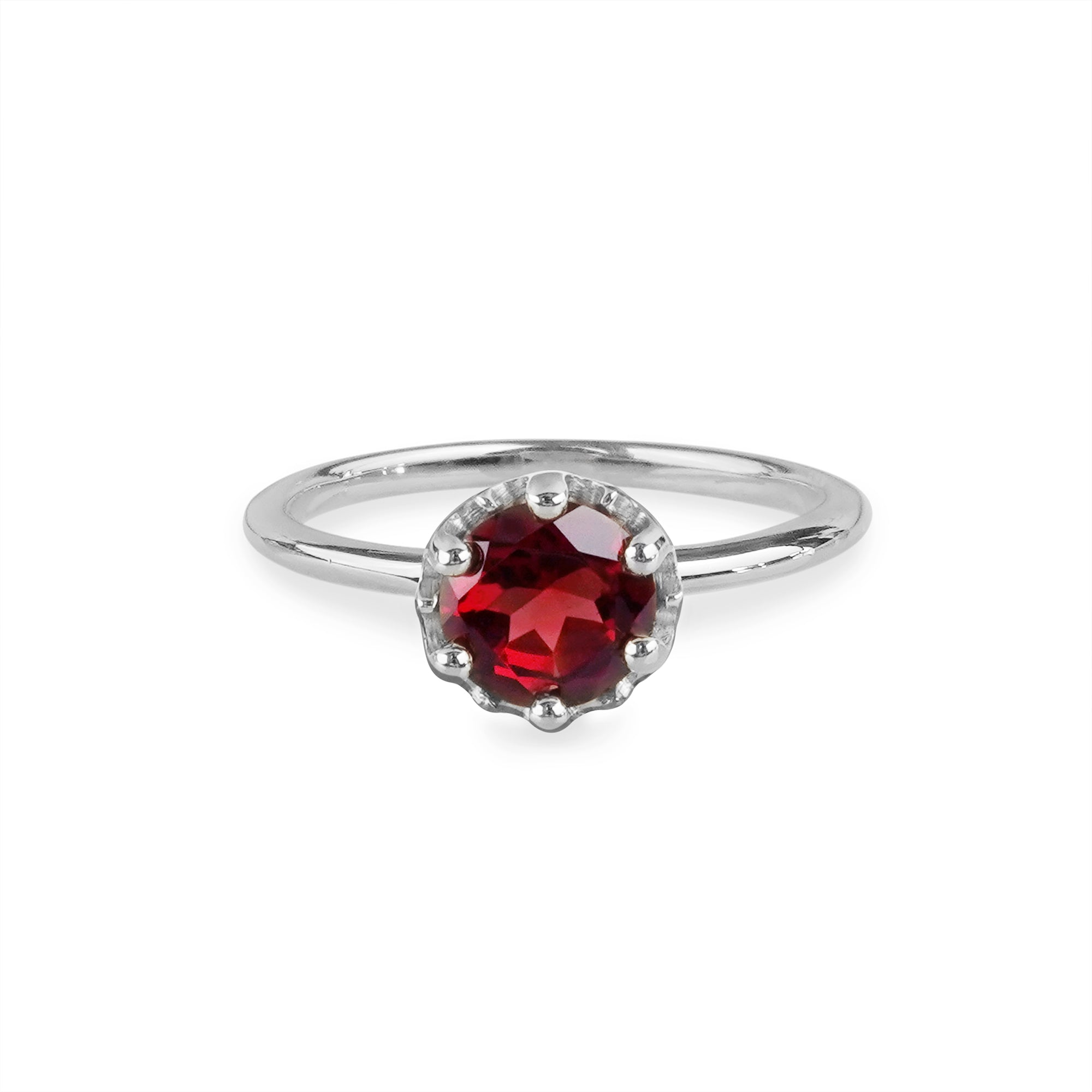 IBU CROWN RING - GARNET