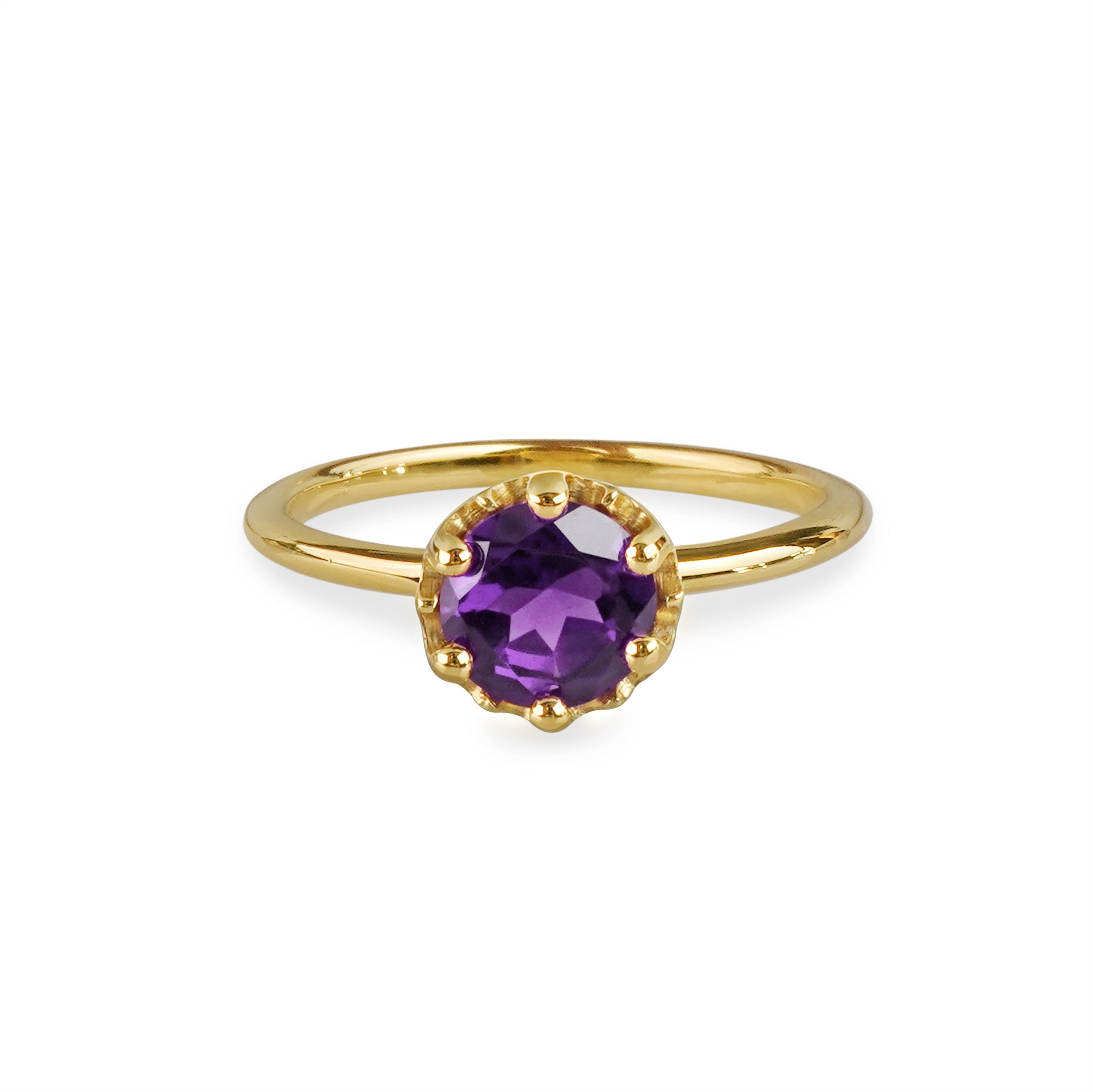 IBU CROWN RING - AMETHYST