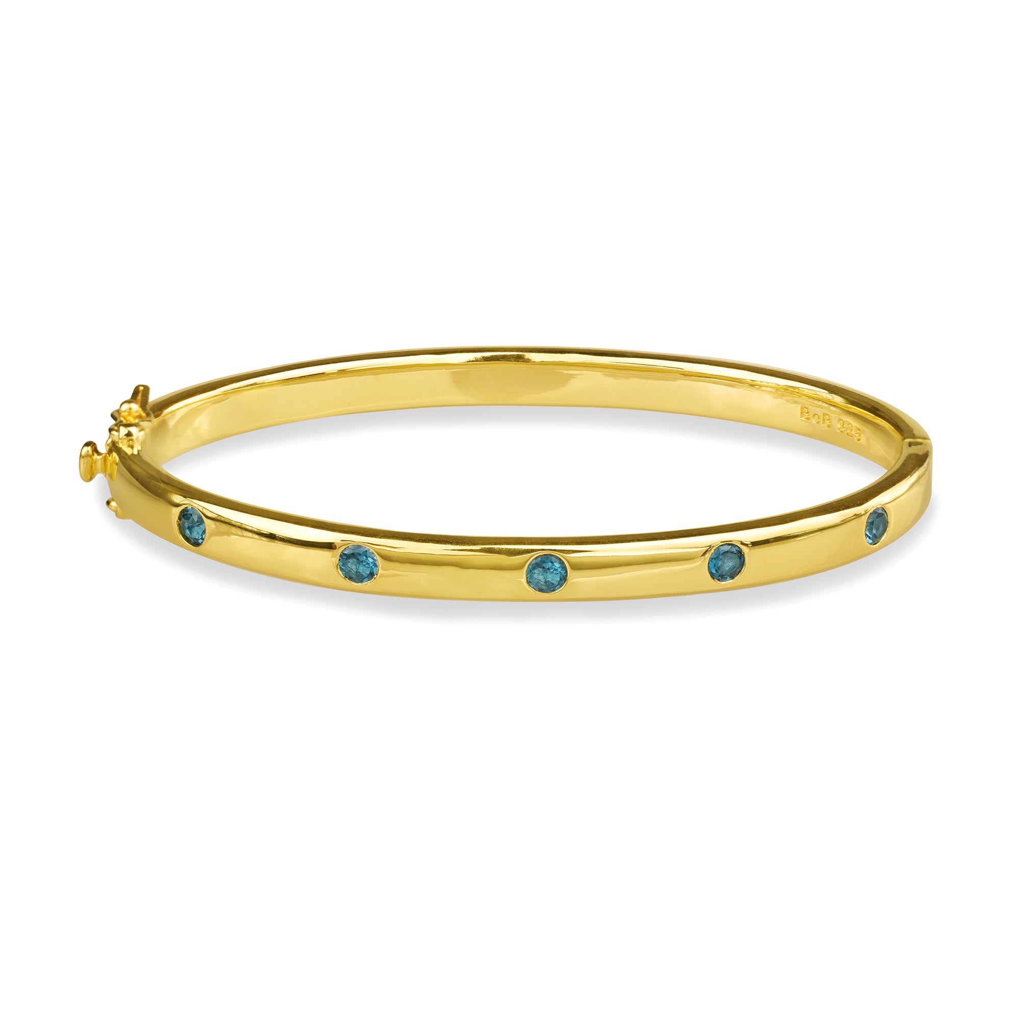 IBU FIVE STONE LONDON BLUE TOPAZ BRACELET