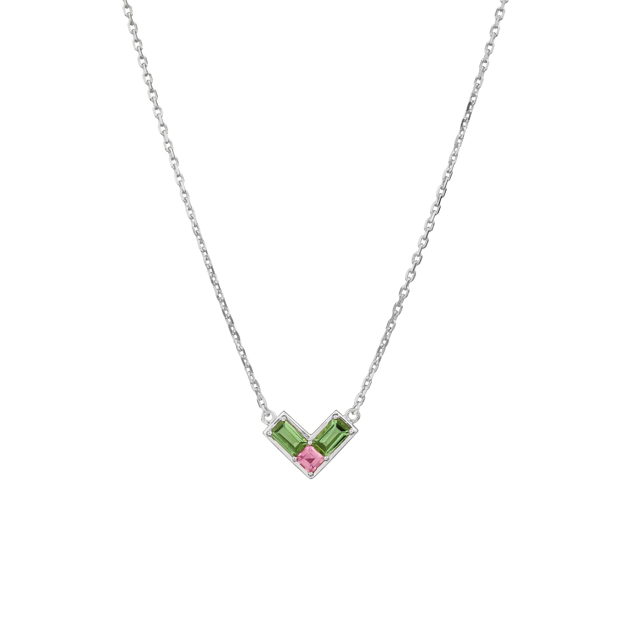 Ibu Green V Tourmaline Necklace | BITS OF BALI JEWELRY