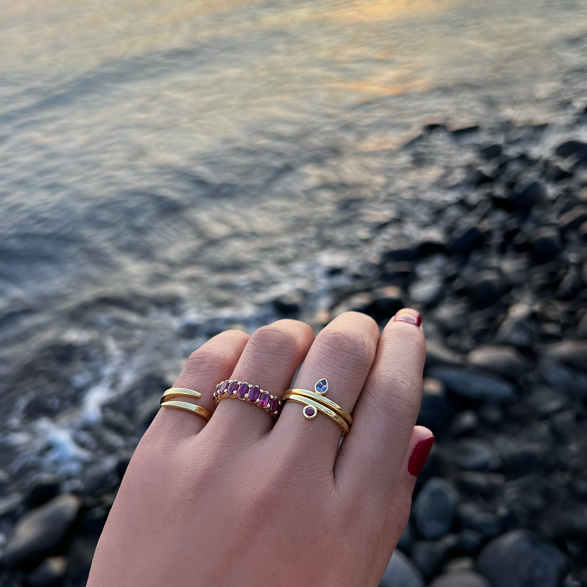 IBU RHODOLITE ETERNITY BAND