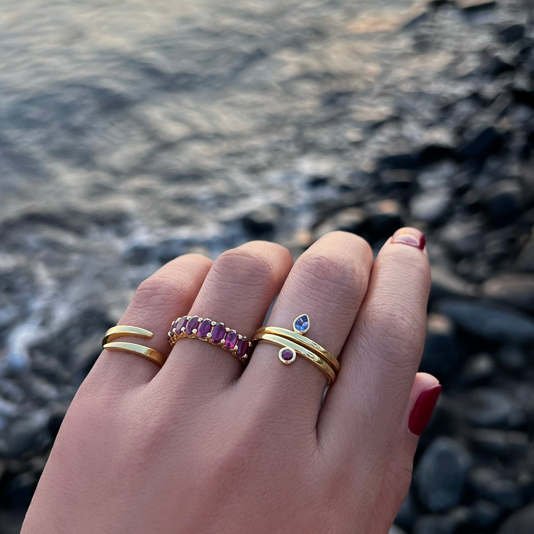 IBU RHODOLITE ETERNITY BAND