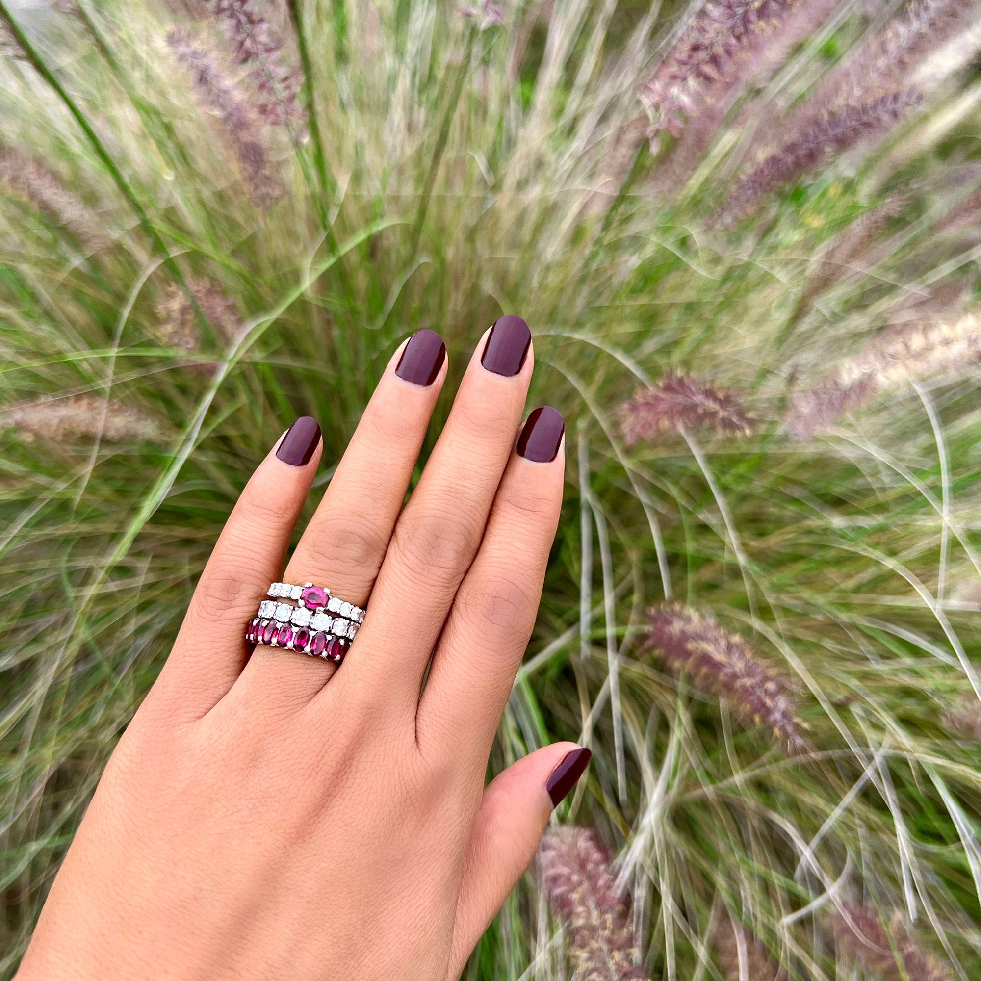 IBU RHODOLITE ETERNITY BAND