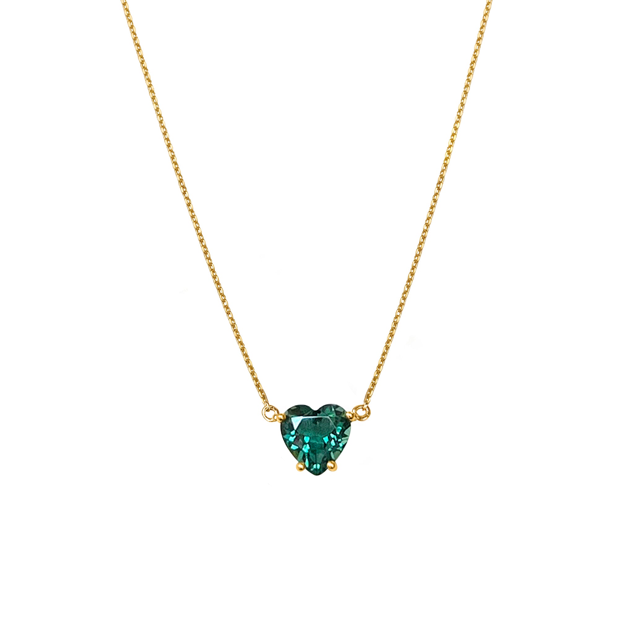 IBU HEART GREEN QUARTZ NECKLACE