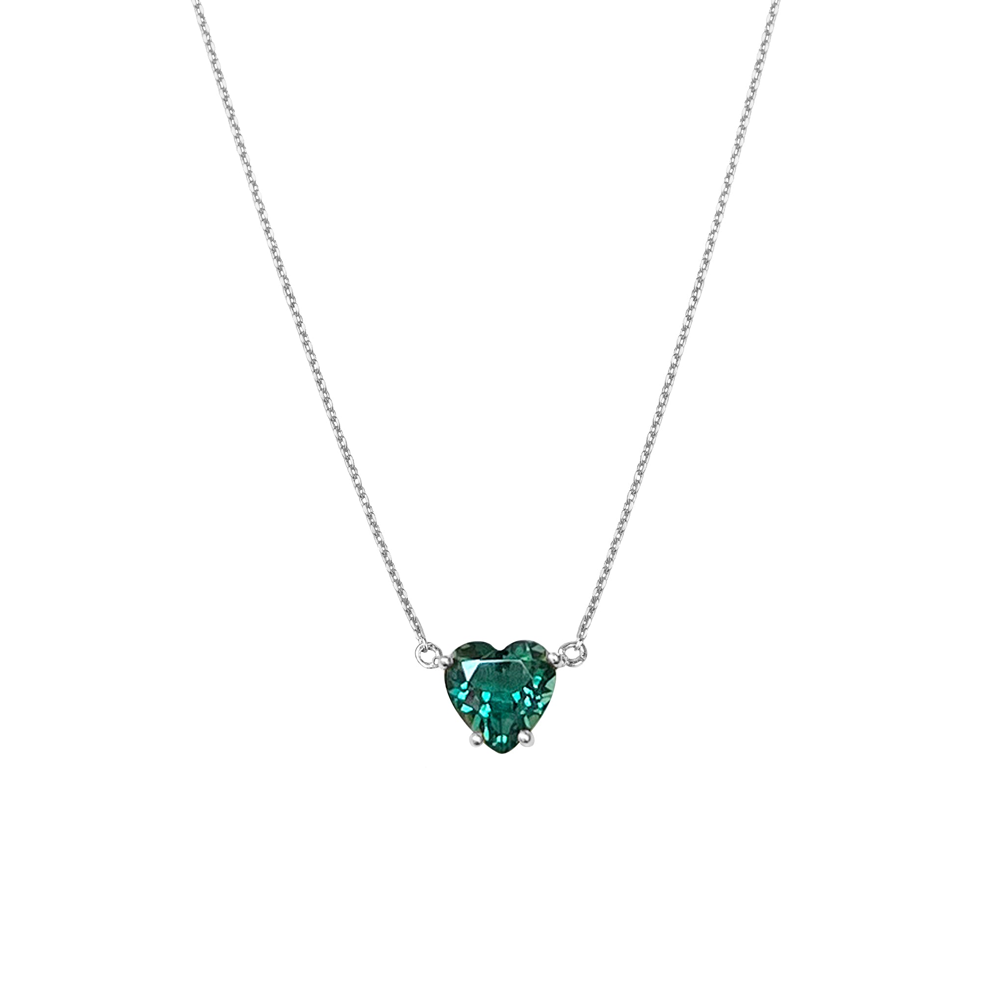 IBU HEART GREEN QUARTZ NECKLACE