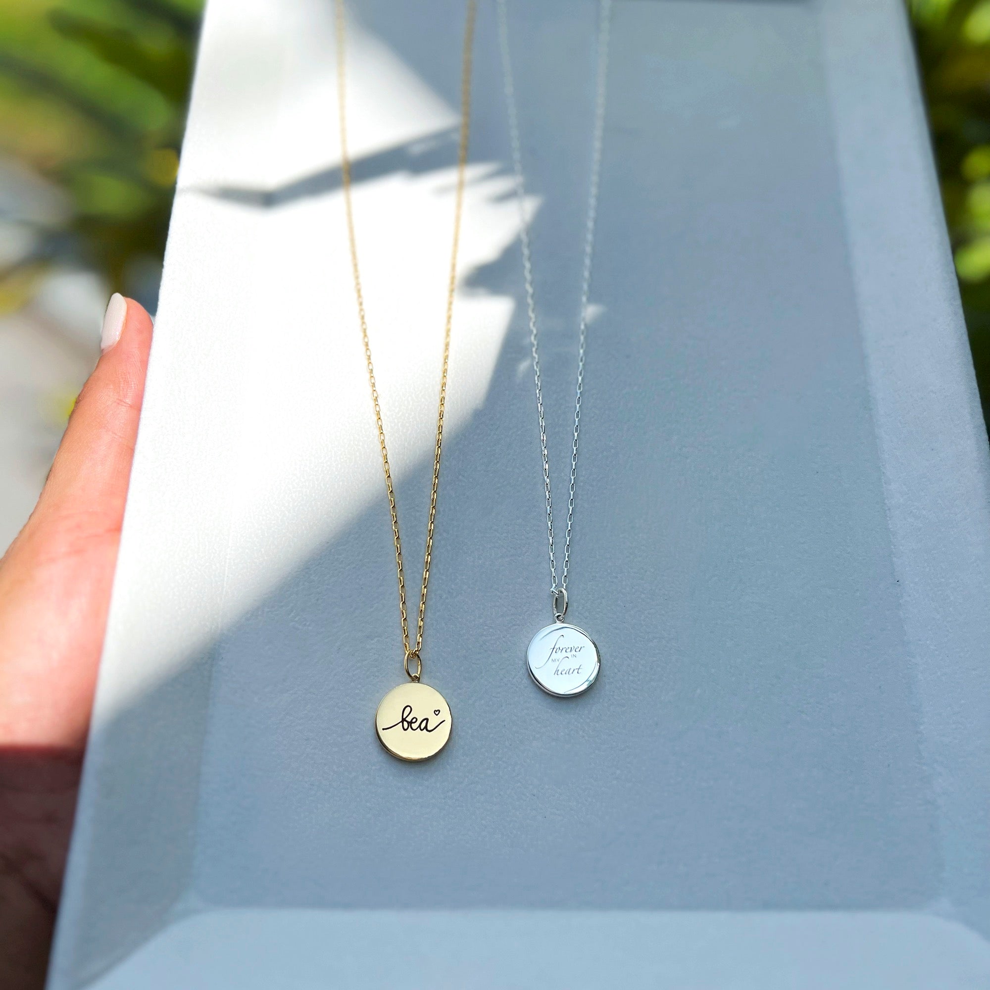 Personalized One Round Pendant Necklace - With Engraves | BITS OF BALI JEWELRY