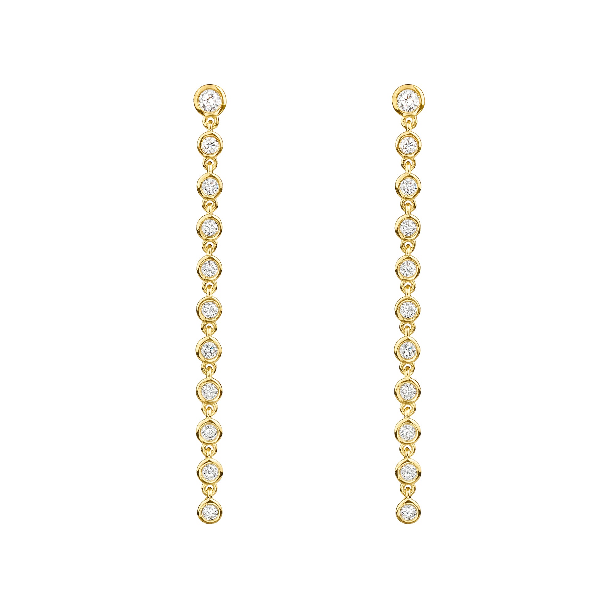 IBU LONGER BEZEL CZ EARRINGS