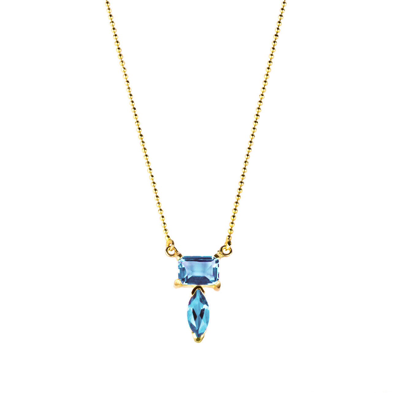 SUNDARI NECKLACE - BLUE TOPAZ