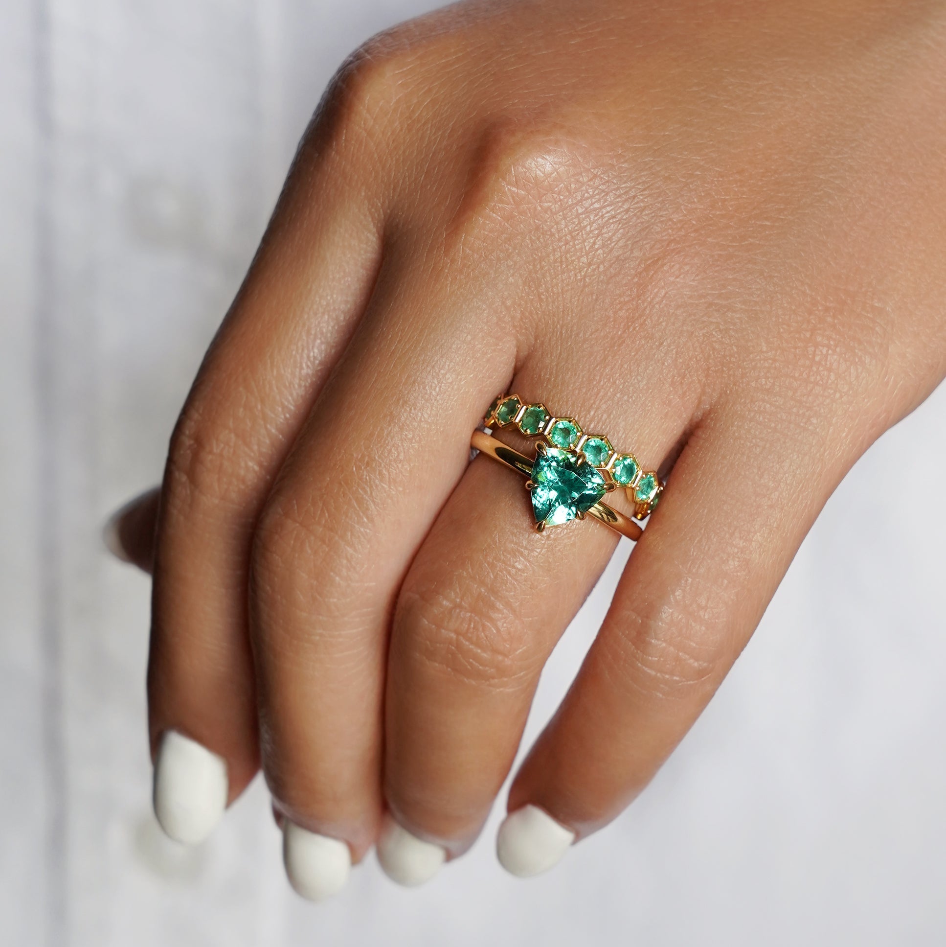 IBU TRILLION GREEN QUARTZ RING