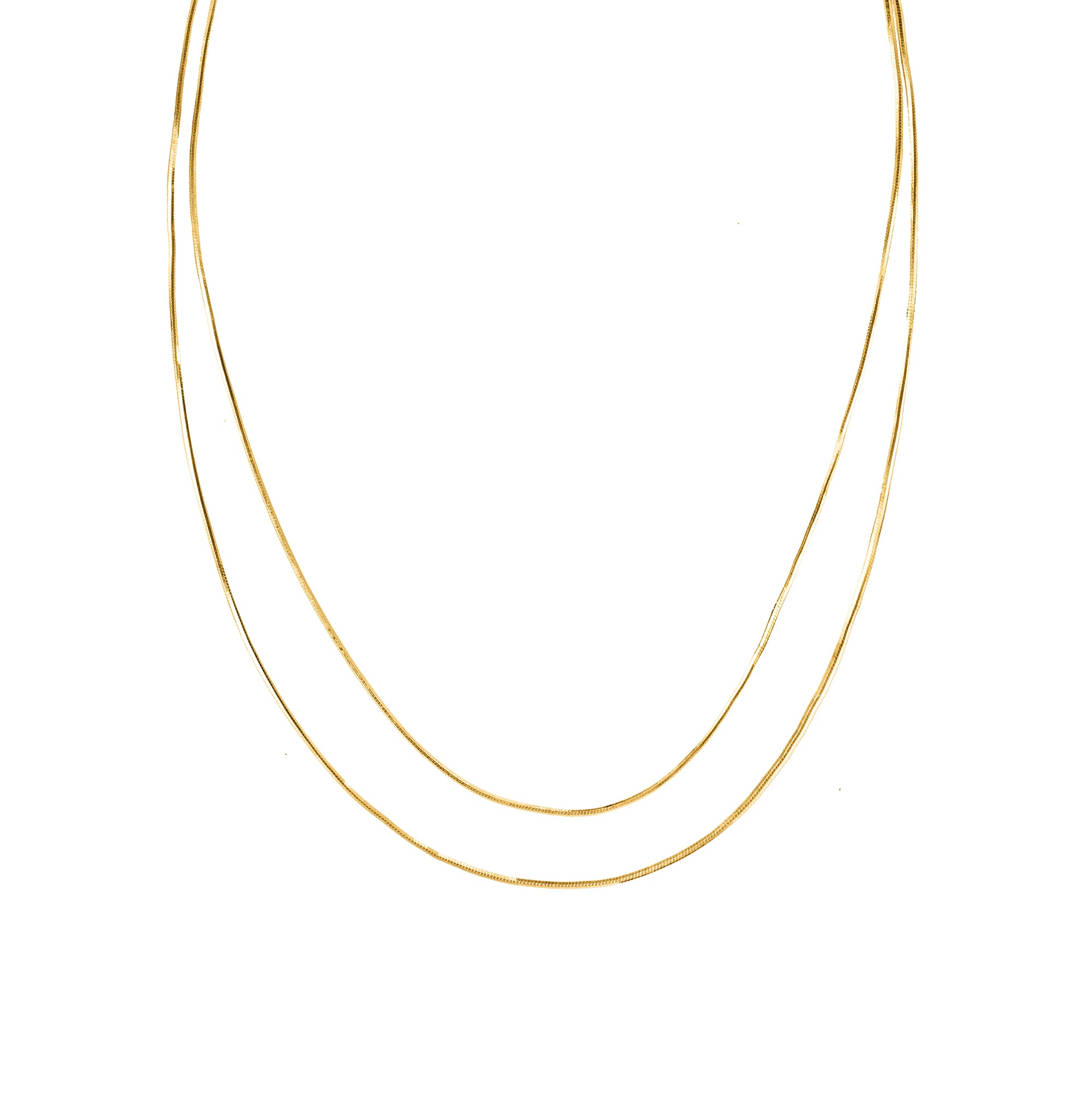 IBU DOUBLE SHINY CHAIN NECKLACE