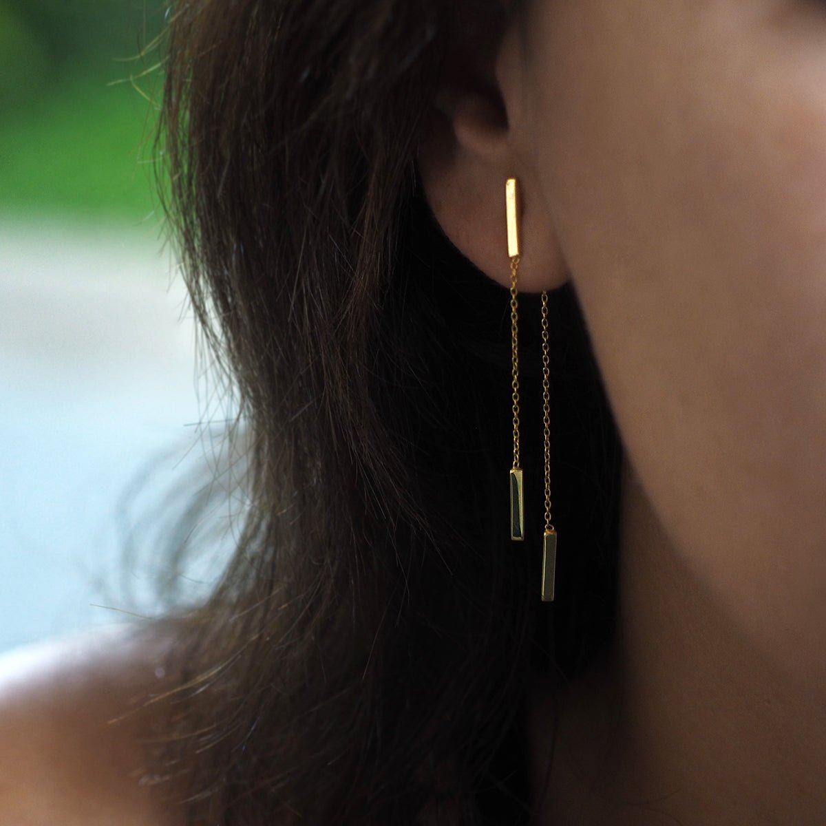 ARUNA BAR DANGLING EARRINGS - BITS OF BALI JEWELRY