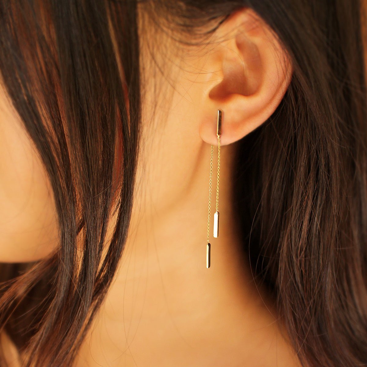 ARUNA BAR DANGLING EARRINGS - BITS OF BALI JEWELRY