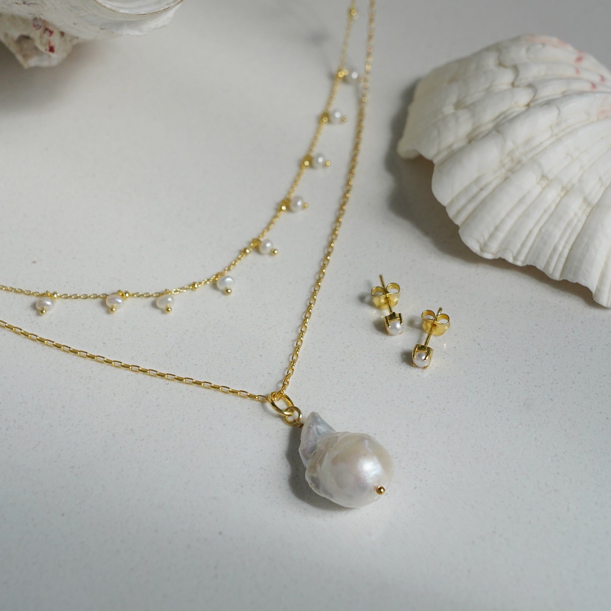 BAROQUE PEARL PENDANT NECKLACE - BITS OF BALI JEWELRY