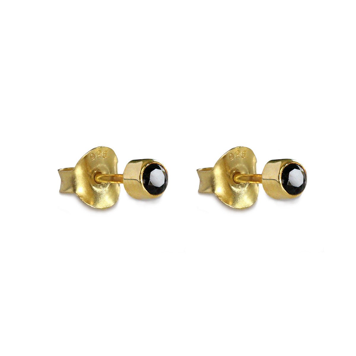 DIPTA SINGLE BUBBLE EARRINGS - BLACK SPINEL - BITS OF BALI JEWELRY