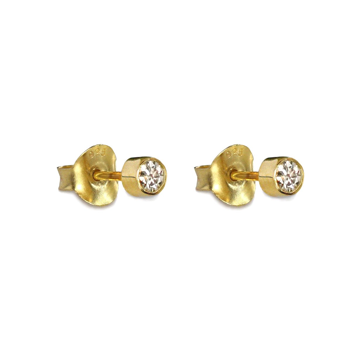 DIPTA SINGLE BUBBLE EARRINGS - WHITE CZ - BITS OF BALI JEWELRY