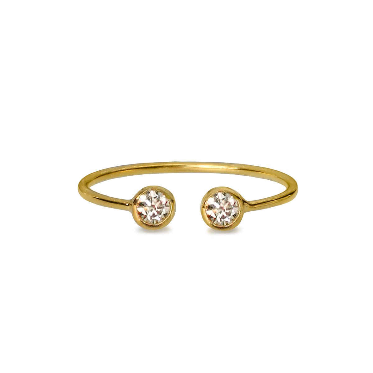 DIPTA TINY DOUBLE BUBBLE RING - CZ - BITS OF BALI JEWELRY