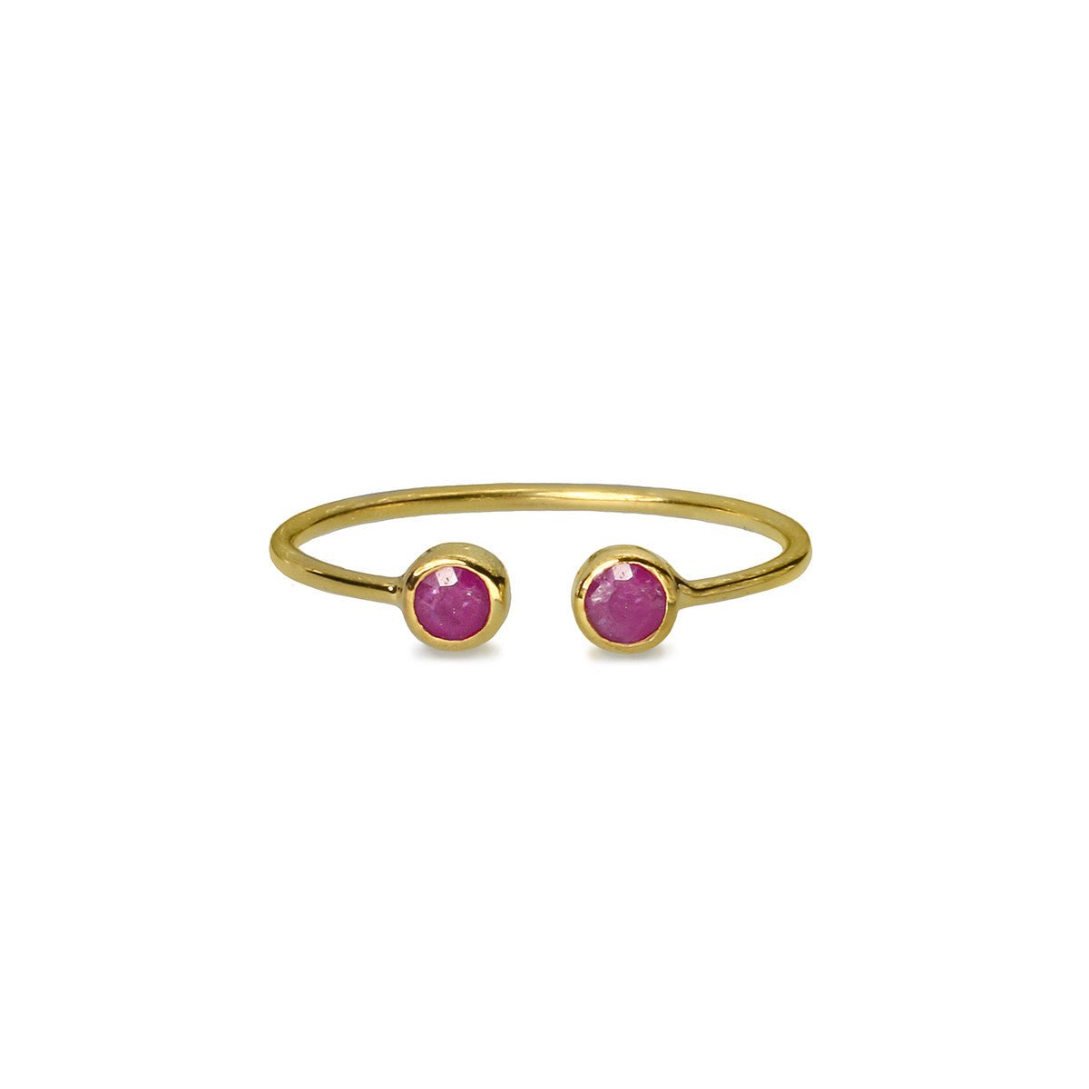 DIPTA TINY DOUBLE BUBBLE RING - RUBY - BITS OF BALI JEWELRY