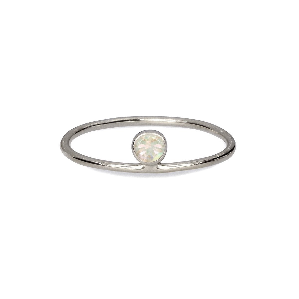 Dipta Tiny Ring - Rainbow Moonstone | BITS OF BALI JEWELRY