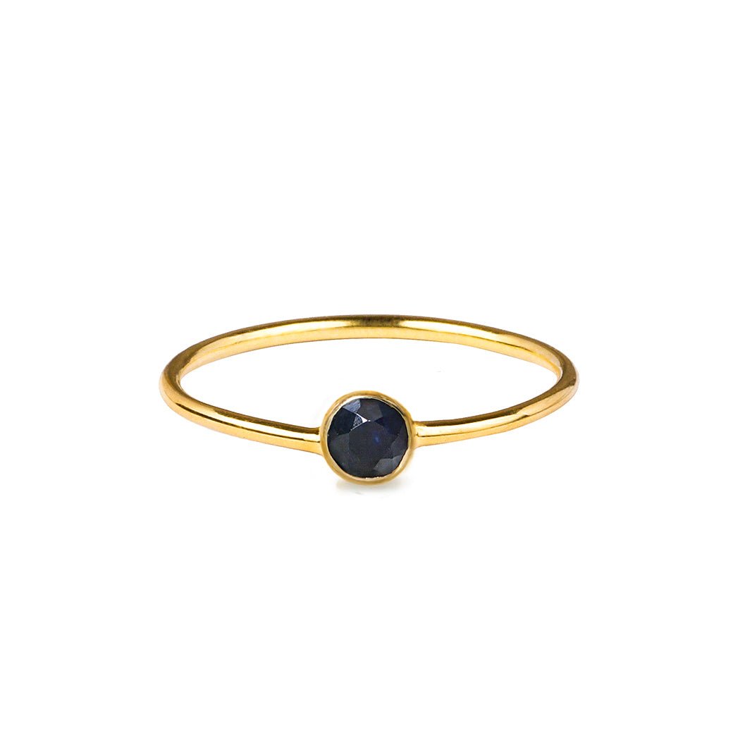 DIPTA TINY SINGLE BUBBLE RING - BLUE SAPPHIRES - BITS OF BALI JEWELRY