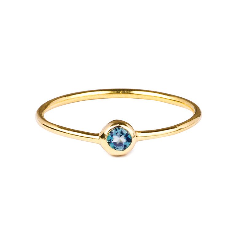 DIPTA TINY SINGLE BUBBLE RING - BLUE TOPAZ - BITS OF BALI JEWELRY