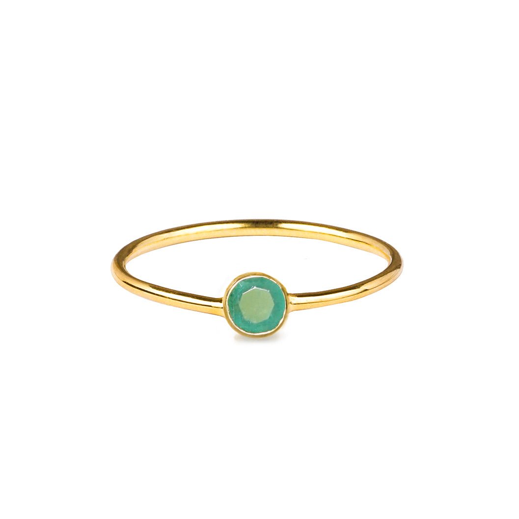 DIPTA TINY SINGLE BUBBLE RING - EMERALD - BITS OF BALI JEWELRY