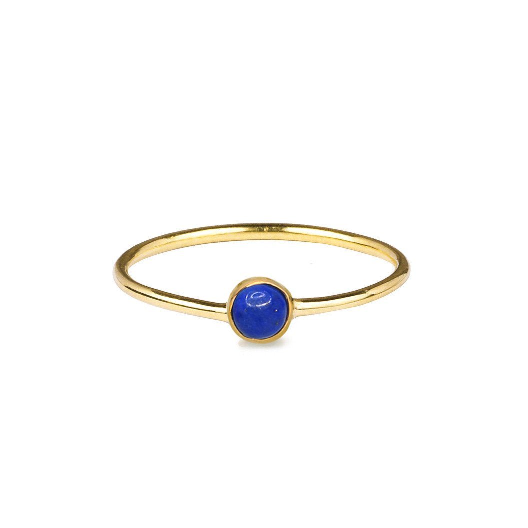 DIPTA TINY SINGLE BUBBLE RING - LAPIS LAZULI - BITS OF BALI JEWELRY