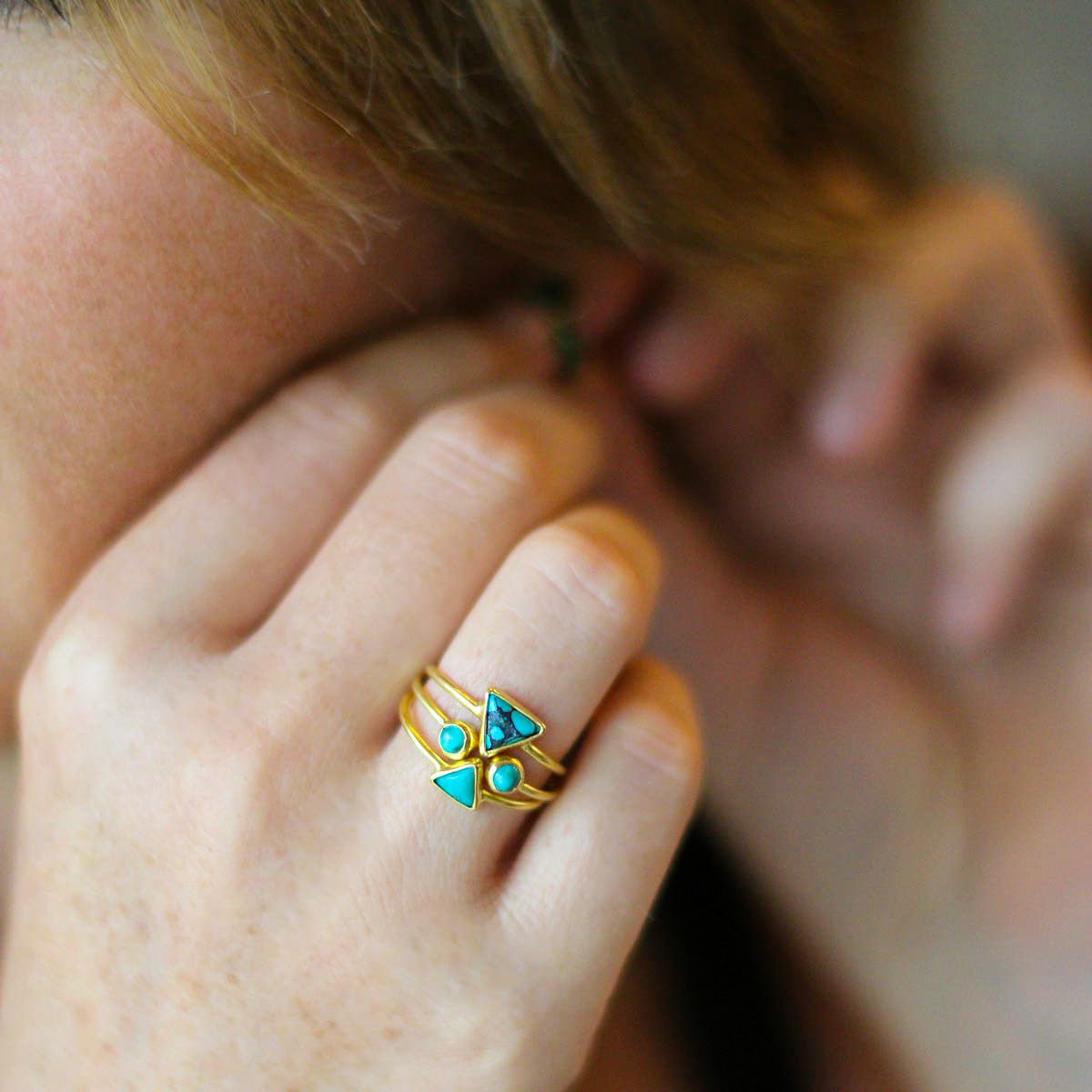 Dipta Tiny Single Bubble Ring - Turquoise | BITS OF BALI JEWELRY