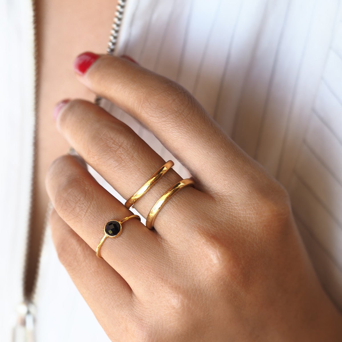 GIRI DOUBLE TRIANGLE RING - BITS OF BALI JEWELRY