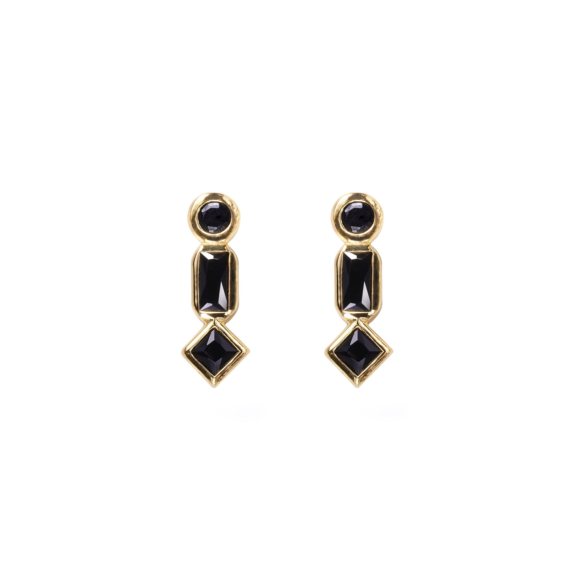 INDIRA BLACK SPINEL EARRINGS - BITS OF BALI JEWELRY