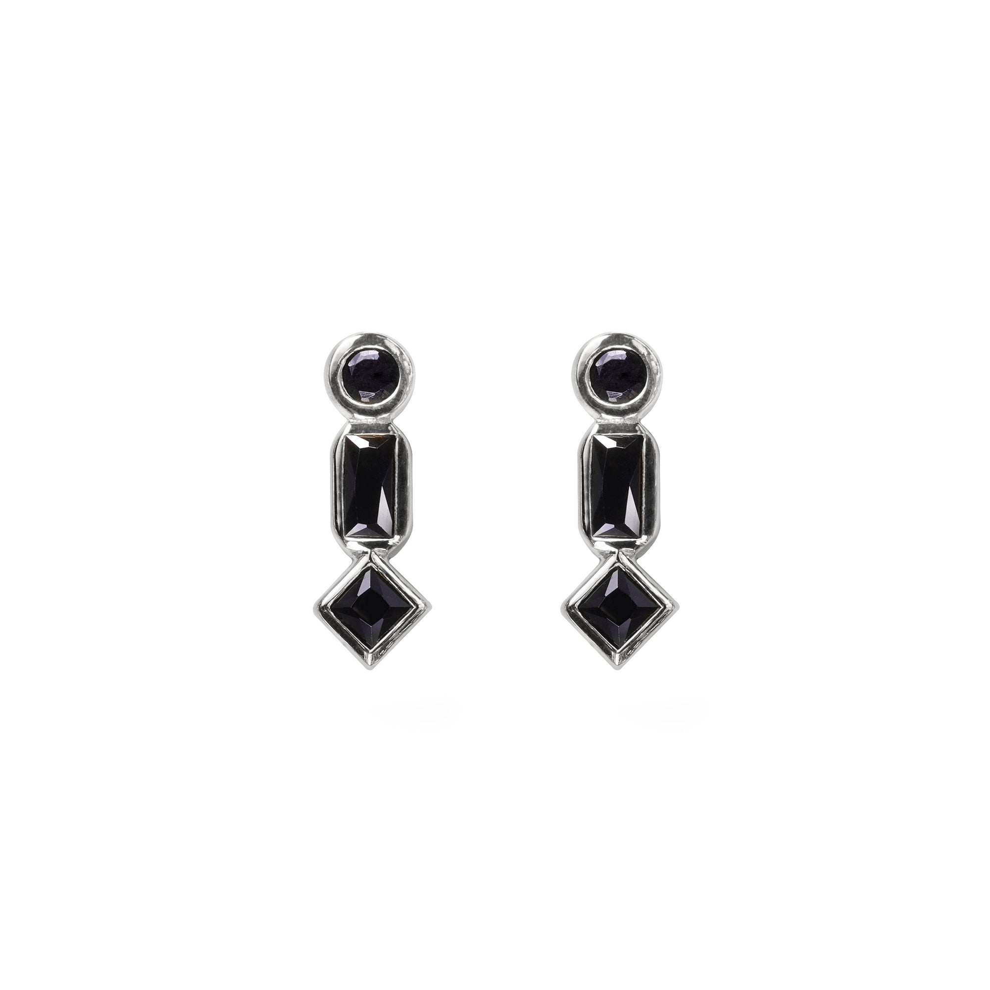 INDIRA BLACK SPINEL EARRINGS - BITS OF BALI JEWELRY