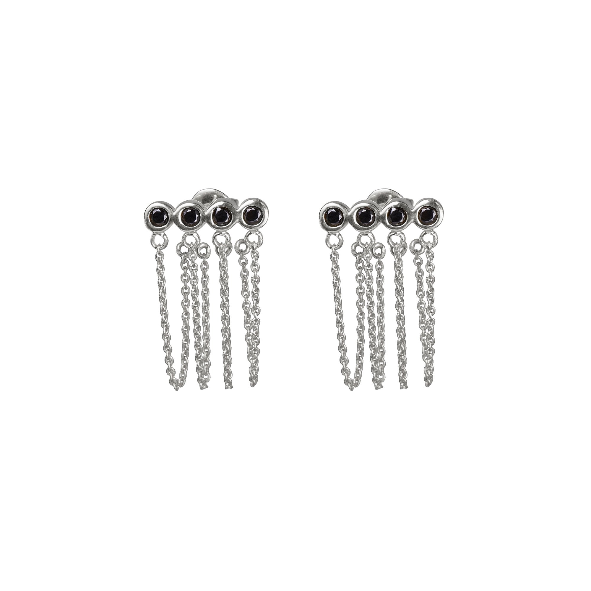 PANCA BLACK SPINEL EARRINGS - BITS OF BALI JEWELRY