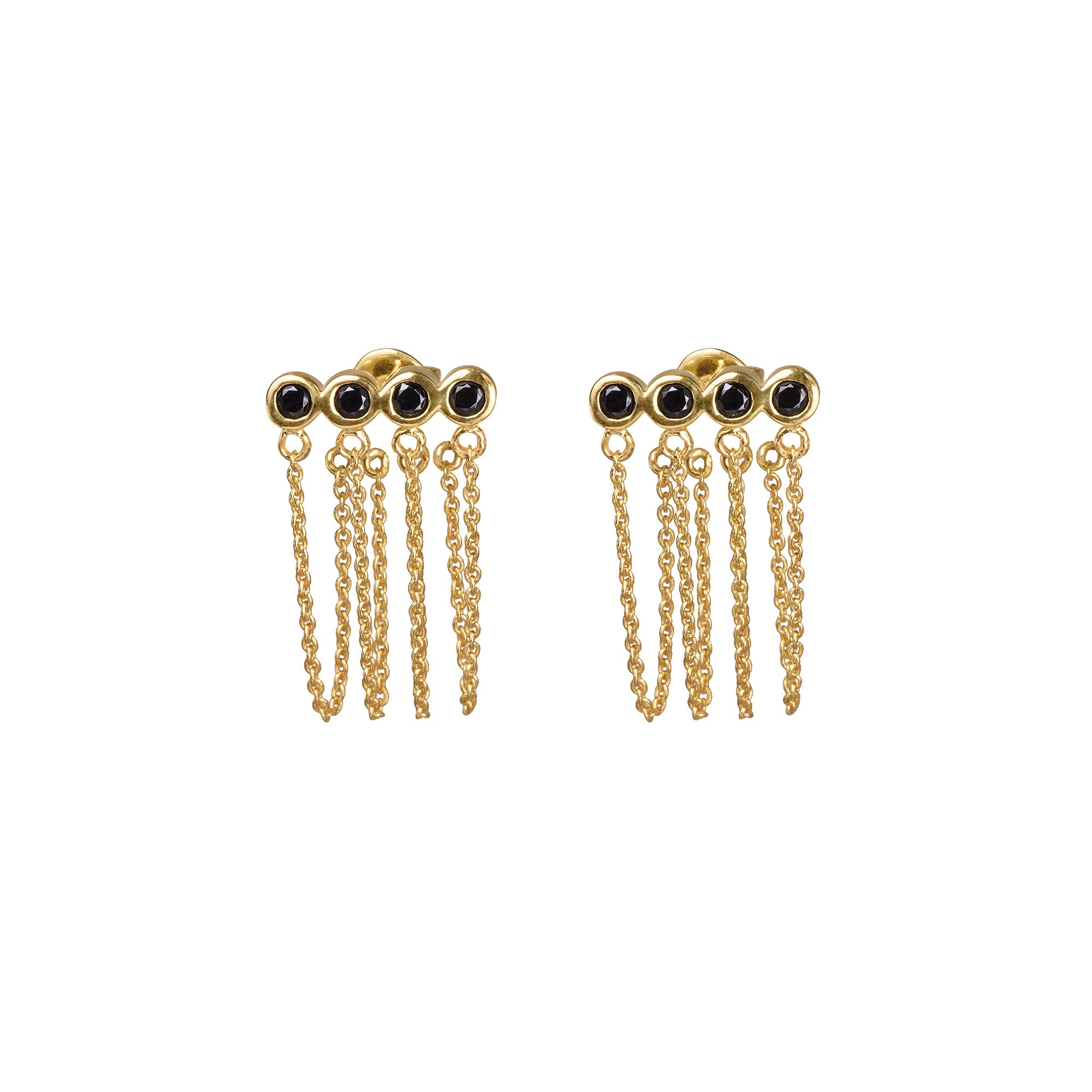 PANCA BLACK SPINEL EARRINGS - BITS OF BALI JEWELRY