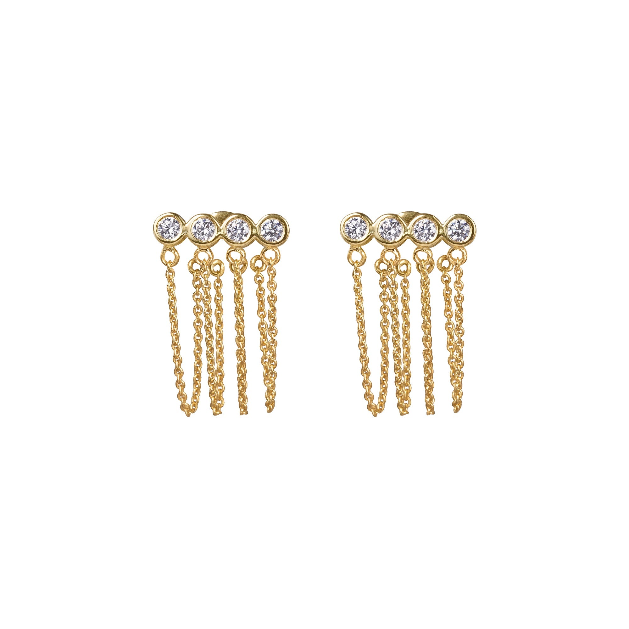 PANCA WHITE CUBIC ZIRCONIA EARRINGS - BITS OF BALI JEWELRY