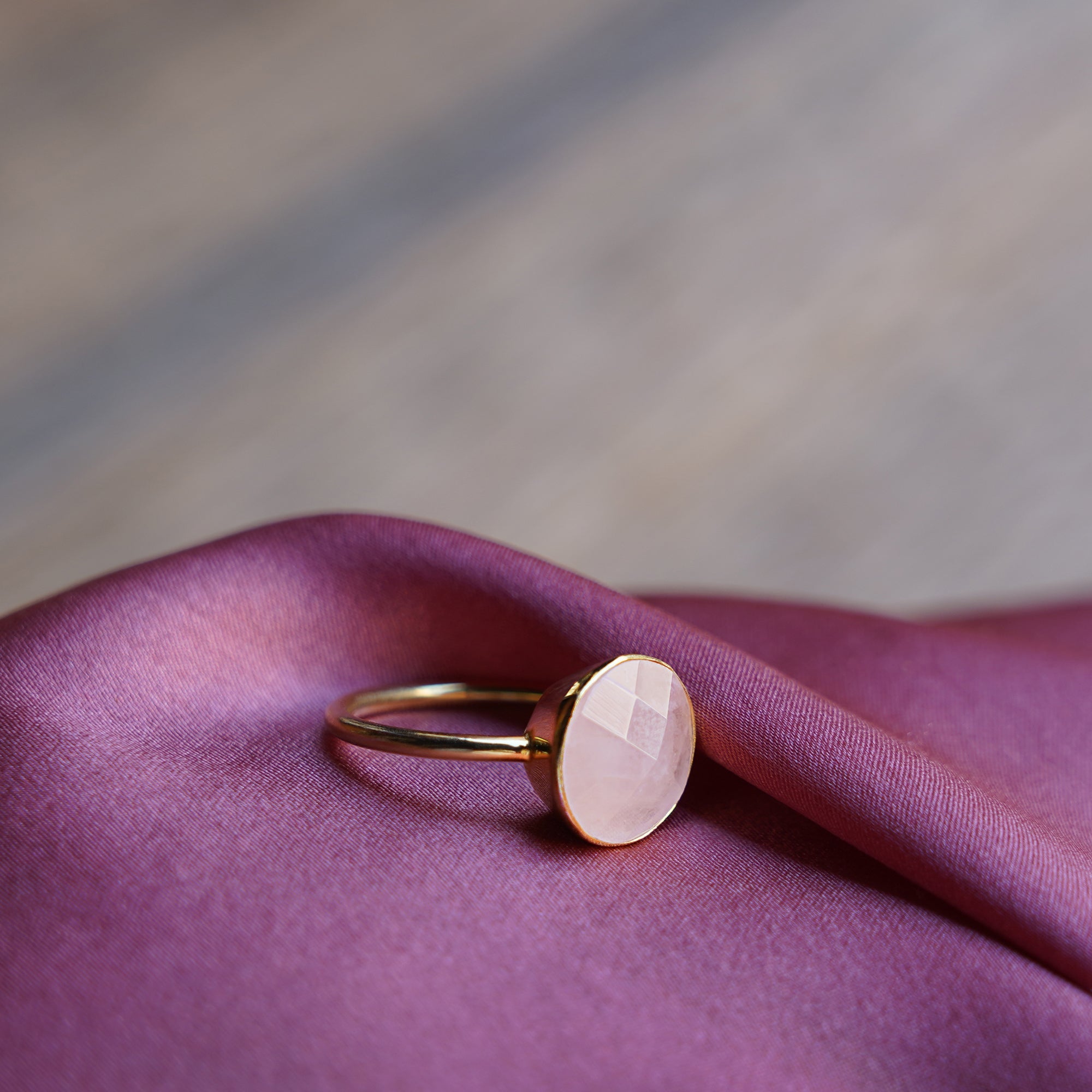 VIRA BOLD RING - ROSE QUARTZ - BITS OF BALI JEWELRY